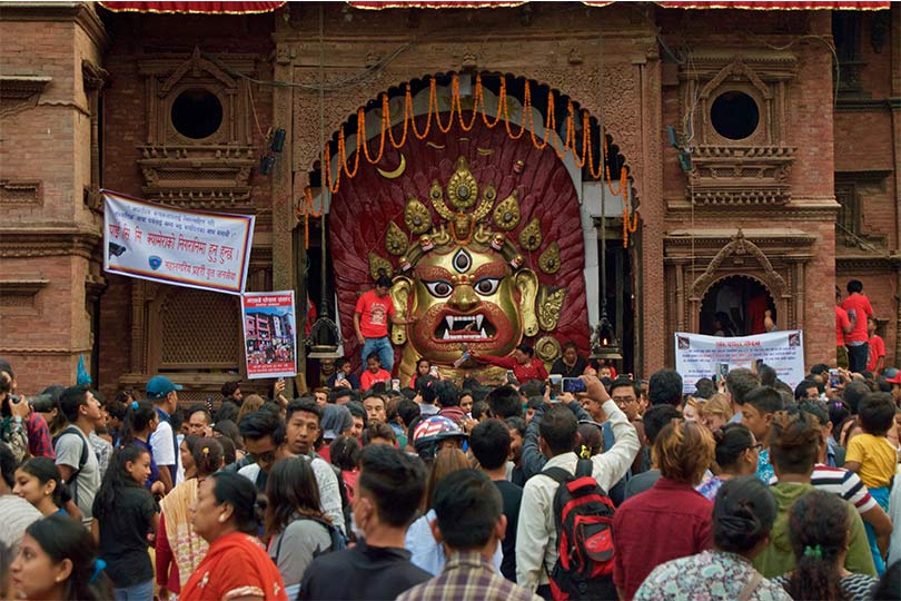 Indra Jatra being celebrated in Kathmandu