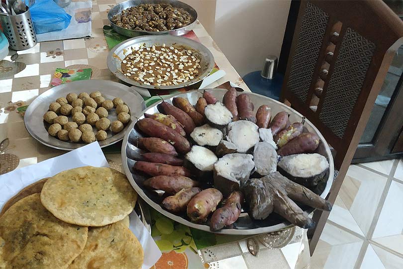 Various delights prepared for Manghe Sankrati