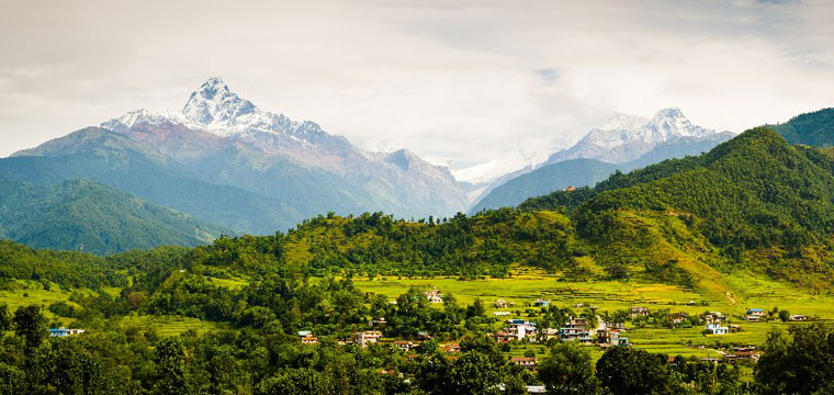 View of Machhapuchhre and the Annapurna Range