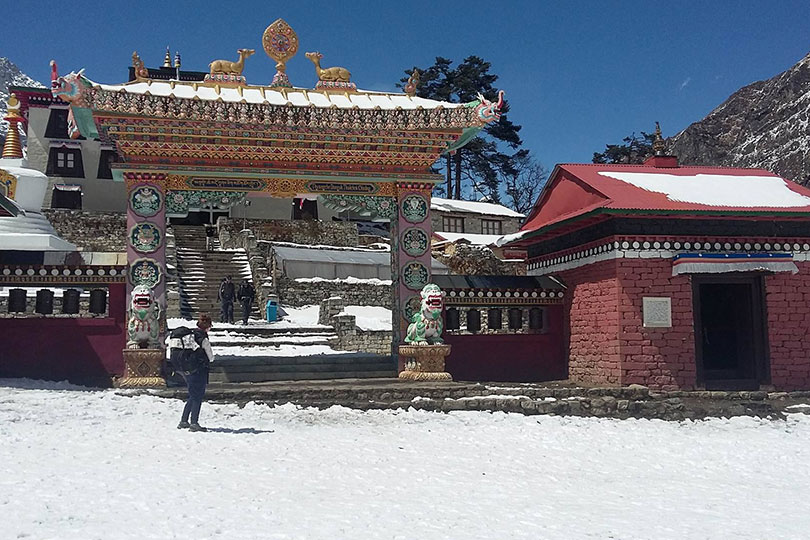 Tengboche Monastery during snow, a pefect picture to represent the way of sherpas, their struggle and cultures