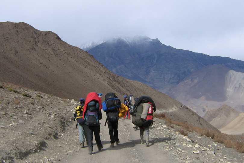 Porters with trekking gears for Everest trek