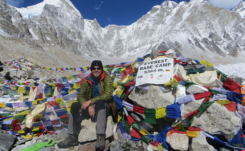 Everest Base Camp during Fall;  one of the best times to trek to Everest Base Camp