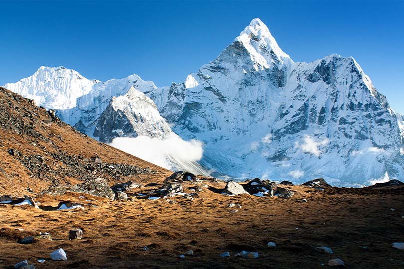 Lofty Mountains in the Himalayas