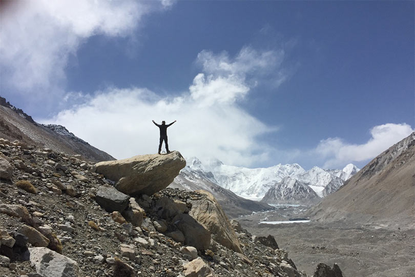 Hiking in  the Himalayas