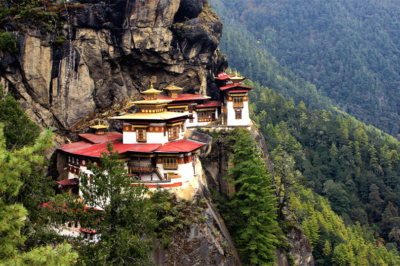 Tiger Nest Monastery in Bhutan; popular places that are easier to reach with the help of guide in Bhutan