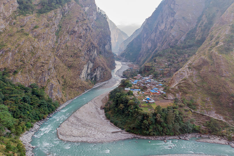 Glimpse of Village along Manaslu Circuit Trek