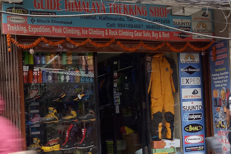 Guide Himalaya Trekking Shop, Local Retailer in Kathmandu for buying or renting Kailash Mansarovar Yatra packing list gears