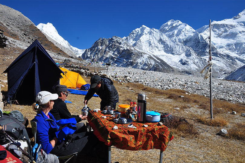 Camping along the Kanchenjunga Trail