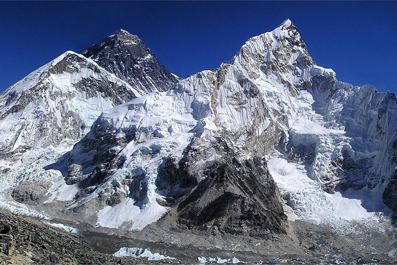 Mount Lhotse with Mount Everest in Behind; two highest 14 peaks in the world