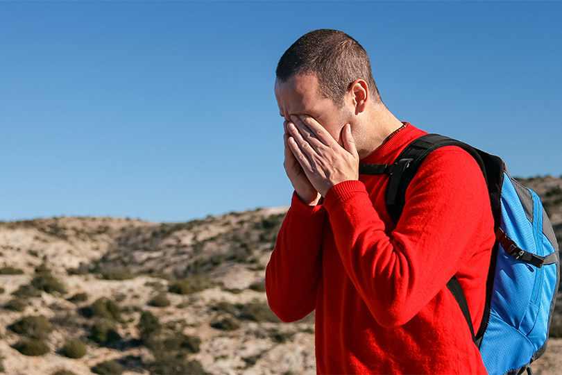 Headache; common symptom of High Altitude Sickness