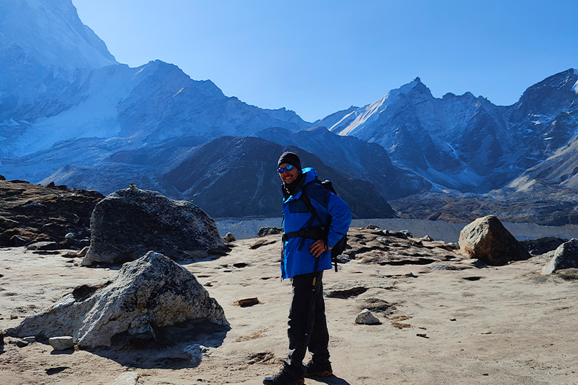 View during the best time to visit Everest Base Camp 