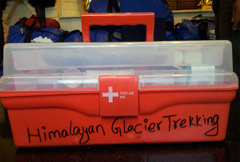 First Aid Kit provided by Himalayan Glacier for the group; part of Kailash Mansarovar Yatra Packing list
