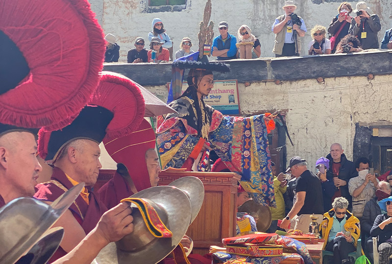 foreigners attending upper mustang teji festival