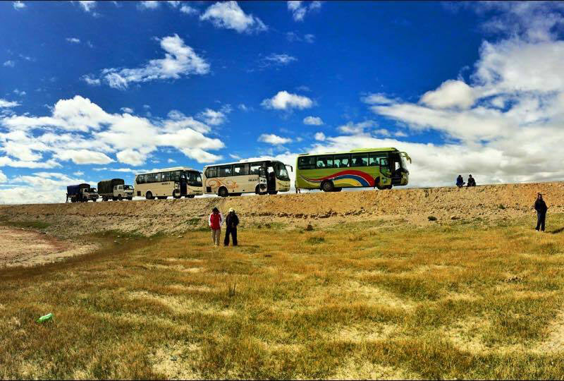 Traveling to Kailash Mansarovar by bus